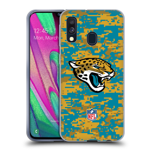 NFL Jacksonville Jaguars Graphics Digital Camouflage Soft Gel Case for Samsung Galaxy A40 (2019)