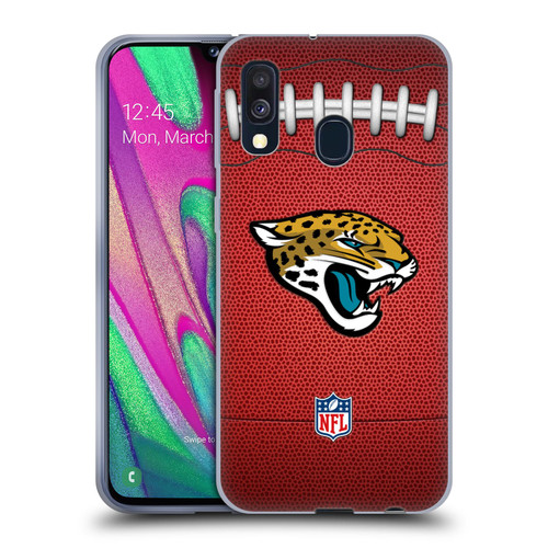 NFL Jacksonville Jaguars Graphics Football Soft Gel Case for Samsung Galaxy A40 (2019)