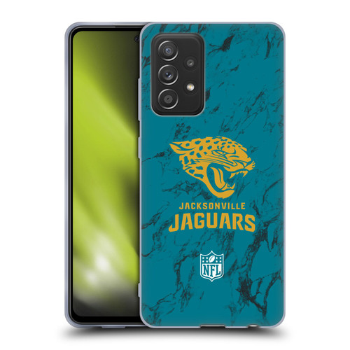 NFL Jacksonville Jaguars Graphics Coloured Marble Soft Gel Case for Samsung Galaxy A52 / A52s / 5G (2021)
