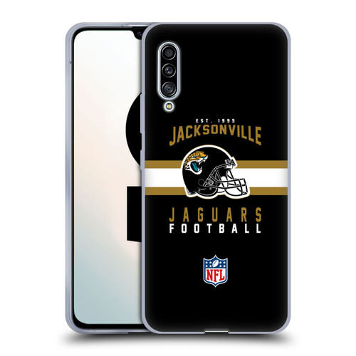 NFL Jacksonville Jaguars Graphics Helmet Typography Soft Gel Case for Samsung Galaxy A90 5G (2019)