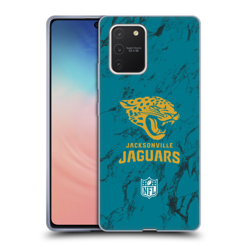 NFL Jacksonville Jaguars Graphics Coloured Marble Soft Gel Case for Samsung Galaxy S10 Lite