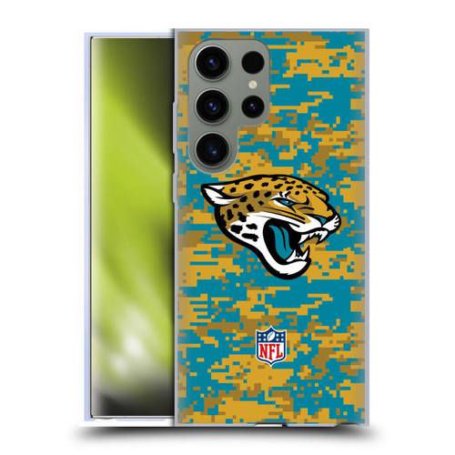 NFL Jacksonville Jaguars Graphics Digital Camouflage Soft Gel Case for Samsung Galaxy S23 Ultra 5G