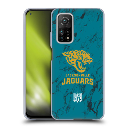 NFL Jacksonville Jaguars Graphics Coloured Marble Soft Gel Case for Xiaomi Mi 10T 5G