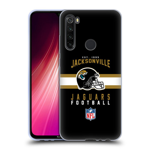 NFL Jacksonville Jaguars Graphics Helmet Typography Soft Gel Case for Xiaomi Redmi Note 8T