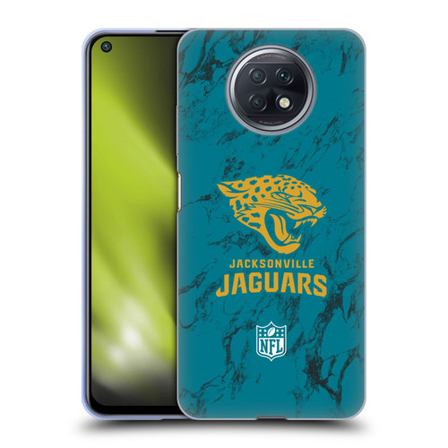 NFL Jacksonville Jaguars Graphics Coloured Marble Soft Gel Case for Xiaomi Redmi Note 9T 5G