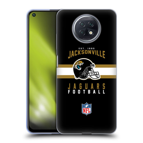 NFL Jacksonville Jaguars Graphics Helmet Typography Soft Gel Case for Xiaomi Redmi Note 9T 5G