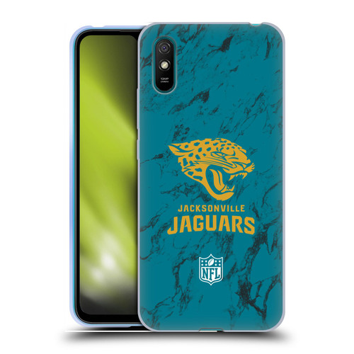 NFL Jacksonville Jaguars Graphics Coloured Marble Soft Gel Case for Xiaomi Redmi 9A / Redmi 9AT