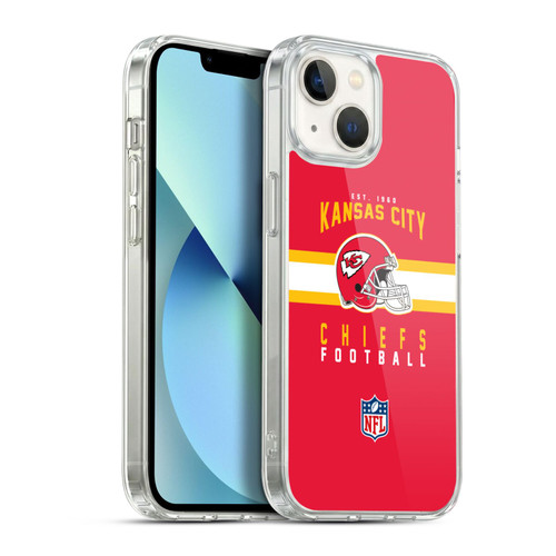 NFL Kansas City Chiefs Graphics Helmet Typography Soft Gel Case for Apple iPhone 13