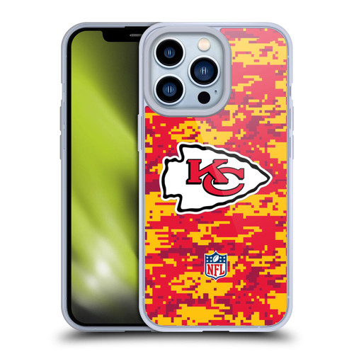 NFL Kansas City Chiefs Graphics Digital Camouflage Soft Gel Case for Apple iPhone 13 Pro