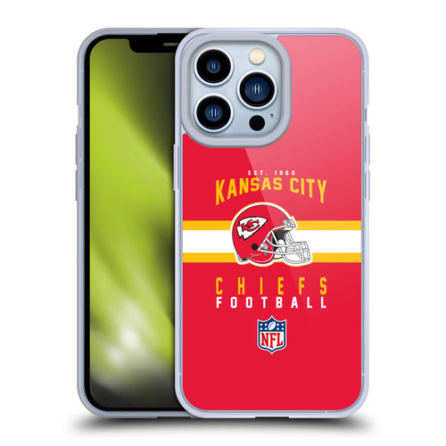 NFL Kansas City Chiefs Graphics Helmet Typography Soft Gel Case for Apple iPhone 13 Pro