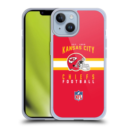 NFL Kansas City Chiefs Graphics Helmet Typography Soft Gel Case for Apple iPhone 14