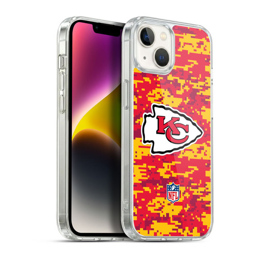 NFL Kansas City Chiefs Graphics Digital Camouflage Soft Gel Case for Apple iPhone 14 Plus