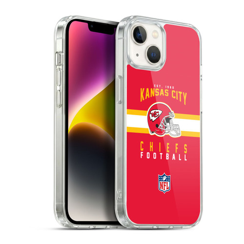 NFL Kansas City Chiefs Graphics Helmet Typography Soft Gel Case for Apple iPhone 14 Plus