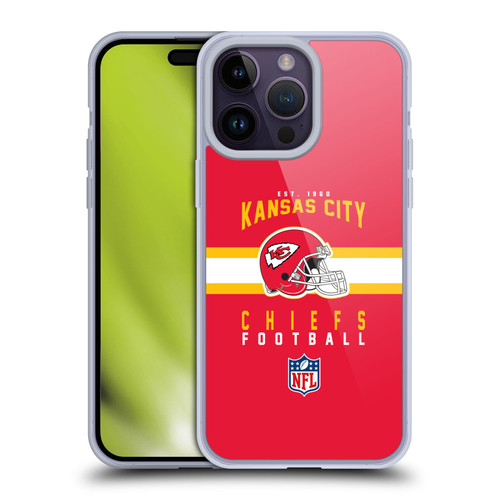 NFL Kansas City Chiefs Graphics Helmet Typography Soft Gel Case for Apple iPhone 14 Pro Max