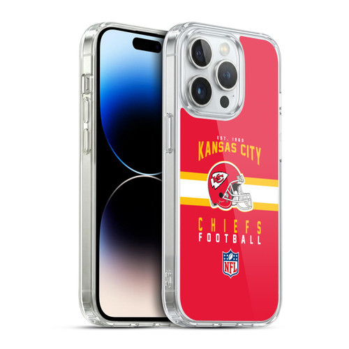 NFL Kansas City Chiefs Graphics Helmet Typography Soft Gel Case for Apple iPhone 14 Pro