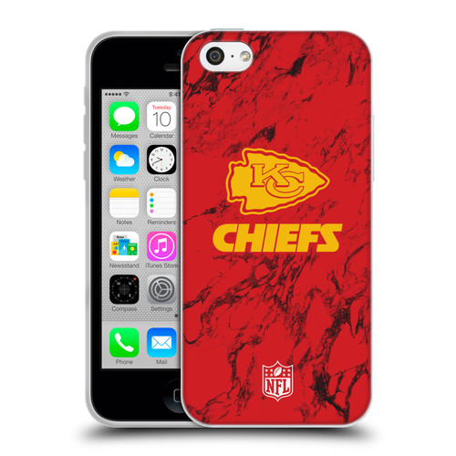 NFL Kansas City Chiefs Graphics Coloured Marble Soft Gel Case for Apple iPhone 5c
