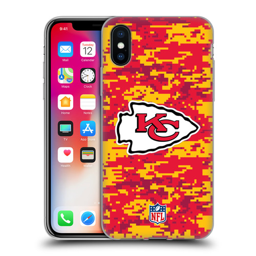 NFL Kansas City Chiefs Graphics Digital Camouflage Soft Gel Case for Apple iPhone X / iPhone XS