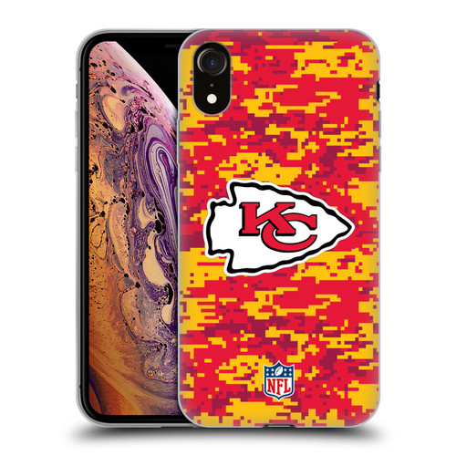 NFL Kansas City Chiefs Graphics Digital Camouflage Soft Gel Case for Apple iPhone XR