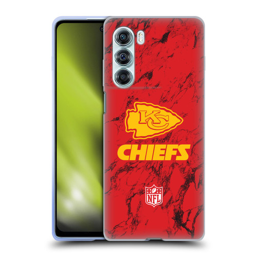 NFL Kansas City Chiefs Graphics Coloured Marble Soft Gel Case for Motorola Edge S30 / Moto G200 5G