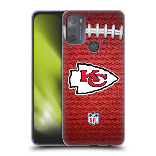 NFL Kansas City Chiefs Graphics Football Soft Gel Case for Motorola Moto G50