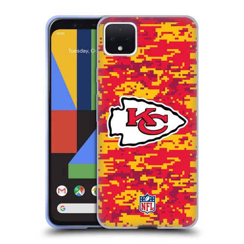 NFL Kansas City Chiefs Graphics Digital Camouflage Soft Gel Case for Google Pixel 4 XL