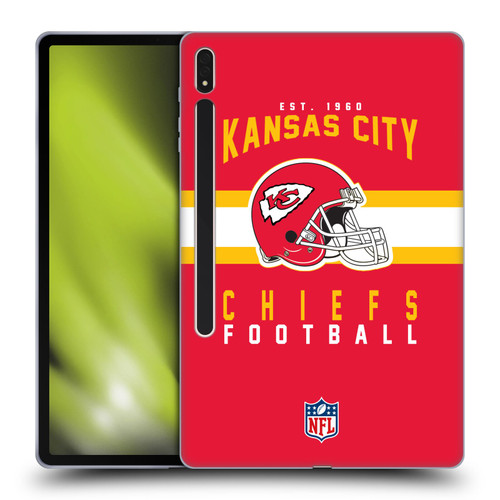 NFL Kansas City Chiefs Graphics Helmet Typography Soft Gel Case for Samsung Galaxy Tab S8 Plus
