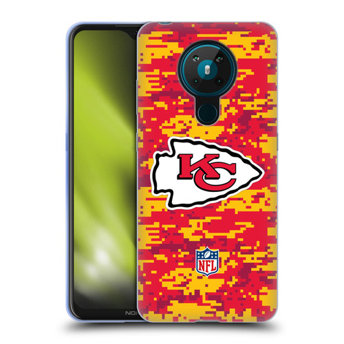 NFL Kansas City Chiefs Graphics Digital Camouflage Soft Gel Case for Nokia 5.3