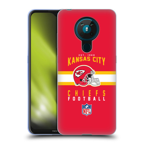 NFL Kansas City Chiefs Graphics Helmet Typography Soft Gel Case for Nokia 5.3