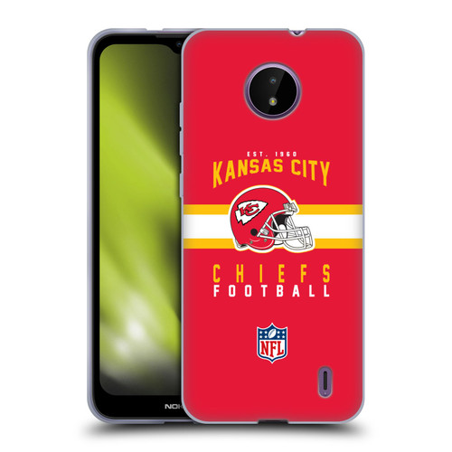 NFL Kansas City Chiefs Graphics Helmet Typography Soft Gel Case for Nokia C10 / C20
