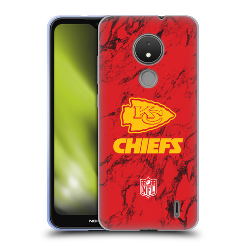 NFL Kansas City Chiefs Graphics Coloured Marble Soft Gel Case for Nokia C21