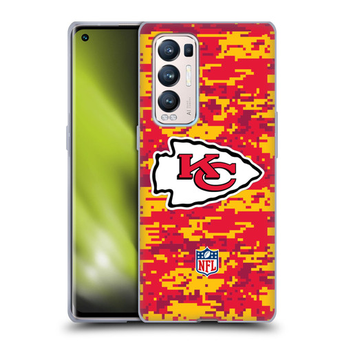 NFL Kansas City Chiefs Graphics Digital Camouflage Soft Gel Case for OPPO Find X3 Neo / Reno5 Pro+ 5G