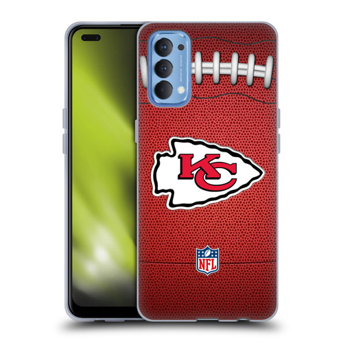 NFL Kansas City Chiefs Graphics Football Soft Gel Case for OPPO Reno 4 5G