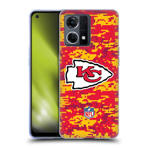 NFL Kansas City Chiefs Graphics Digital Camouflage Soft Gel Case for OPPO Reno8 4G
