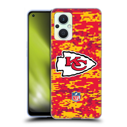 NFL Kansas City Chiefs Graphics Digital Camouflage Soft Gel Case for OPPO Reno8 Lite