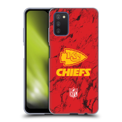 NFL Kansas City Chiefs Graphics Coloured Marble Soft Gel Case for Samsung Galaxy A03s (2021)