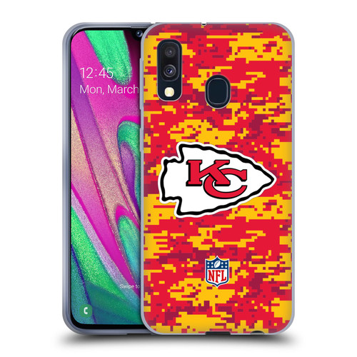NFL Kansas City Chiefs Graphics Digital Camouflage Soft Gel Case for Samsung Galaxy A40 (2019)