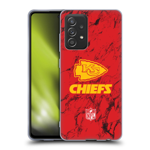 NFL Kansas City Chiefs Graphics Coloured Marble Soft Gel Case for Samsung Galaxy A52 / A52s / 5G (2021)