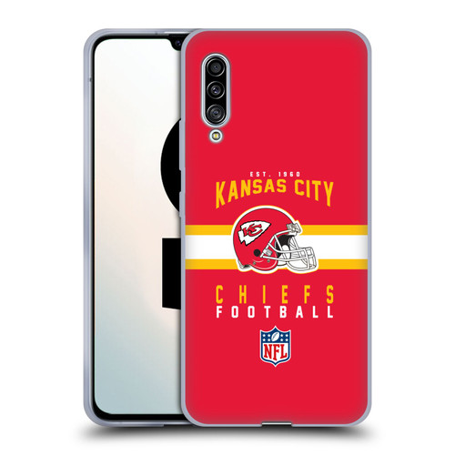 NFL Kansas City Chiefs Graphics Helmet Typography Soft Gel Case for Samsung Galaxy A90 5G (2019)