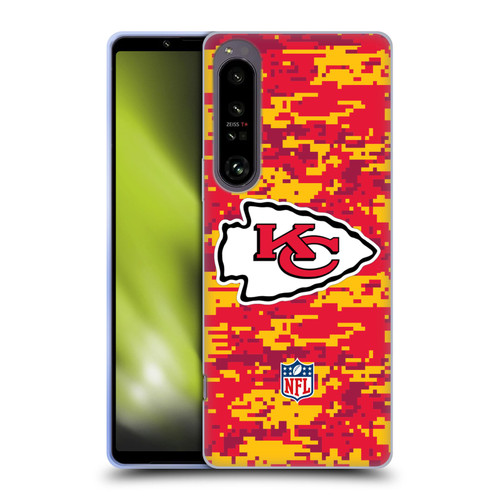 NFL Kansas City Chiefs Graphics Digital Camouflage Soft Gel Case for Sony Xperia 1 IV