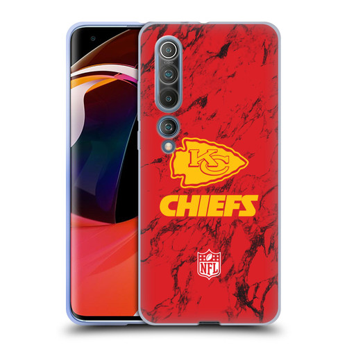 NFL Kansas City Chiefs Graphics Coloured Marble Soft Gel Case for Xiaomi Mi 10 5G / Mi 10 Pro 5G