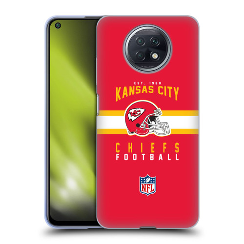 NFL Kansas City Chiefs Graphics Helmet Typography Soft Gel Case for Xiaomi Redmi Note 9T 5G