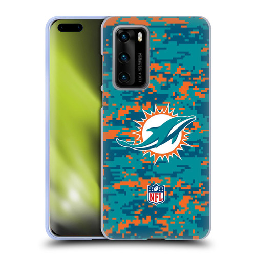 NFL Miami Dolphins Graphics Digital Camouflage Soft Gel Case for Huawei P40 5G