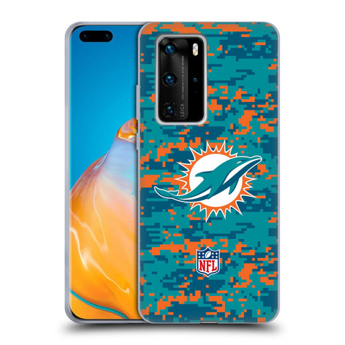 NFL Miami Dolphins Graphics Digital Camouflage Soft Gel Case for Huawei P40 Pro / P40 Pro Plus 5G