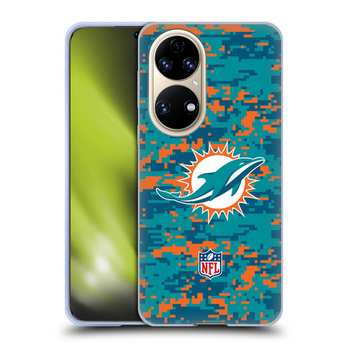 NFL Miami Dolphins Graphics Digital Camouflage Soft Gel Case for Huawei P50