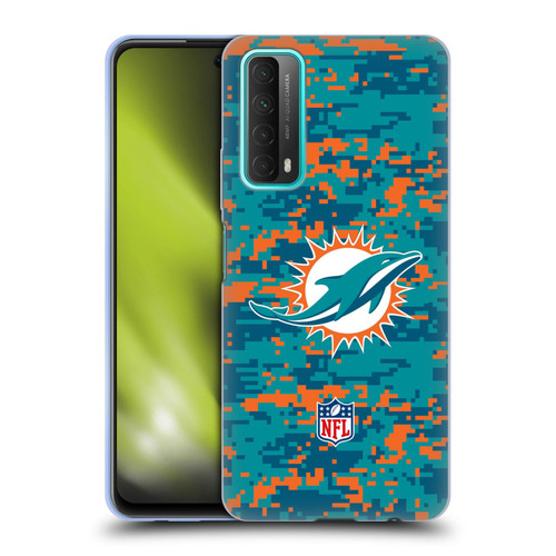 NFL Miami Dolphins Graphics Digital Camouflage Soft Gel Case for Huawei P Smart (2021)