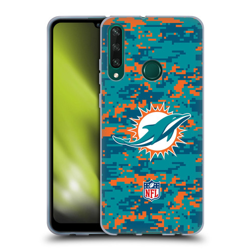 NFL Miami Dolphins Graphics Digital Camouflage Soft Gel Case for Huawei Y6p