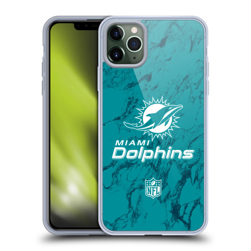 NFL Miami Dolphins Graphics Coloured Marble Soft Gel Case for Apple iPhone 11 Pro Max