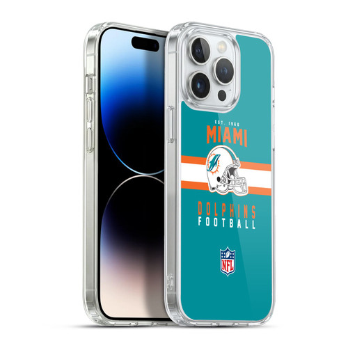 NFL Miami Dolphins Graphics Helmet Typography Soft Gel Case for Apple iPhone 13 Pro Max & MagSafe