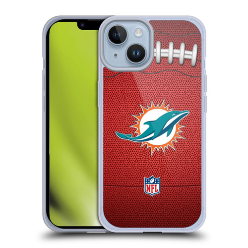 NFL Miami Dolphins Graphics Football Soft Gel Case for Apple iPhone 14