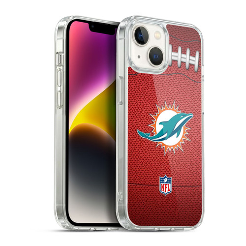 NFL Miami Dolphins Graphics Football Soft Gel Case for Apple iPhone 14